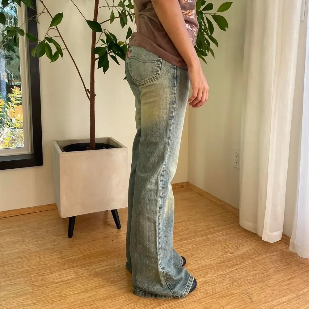Unbranded Men's Blue and Cream Jeans